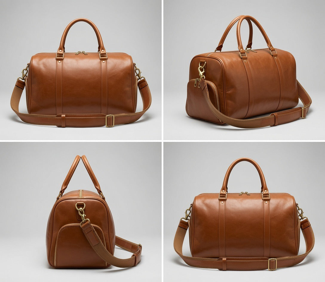 Sac de Voyage "Le Sahara" – Cuir Cognac