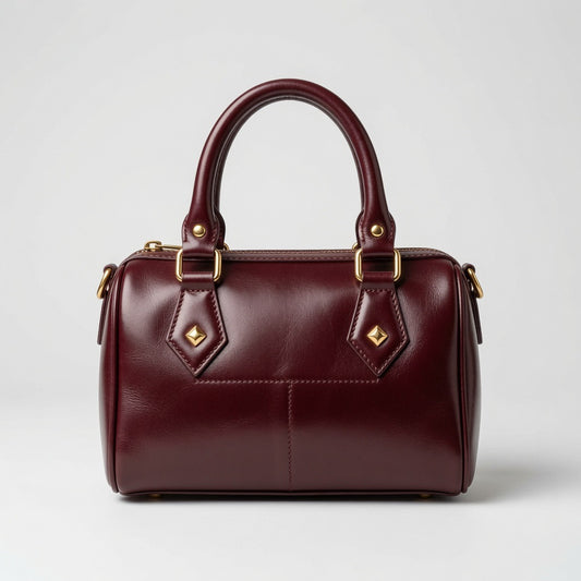 Sac à Main "Amira" – Cuir Bordeaux